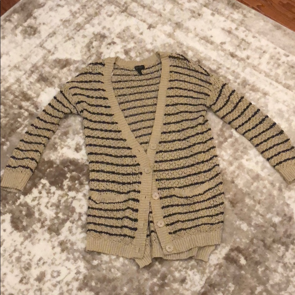 Cream and black cardigan